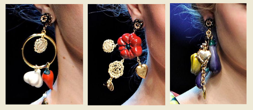 Dolce and Gabbana Spring Summer 2012 Earrings
