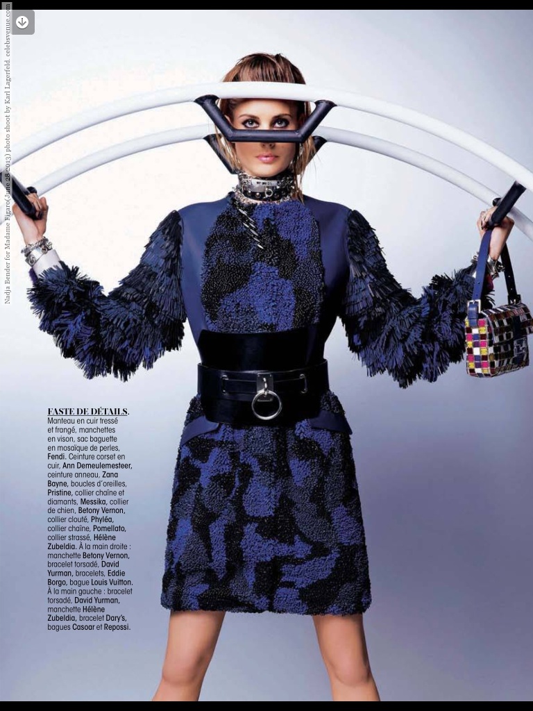 Nadja Bender for Madame FigaroJune 28 2013 photo shoot by Karl Lagerfeld 007