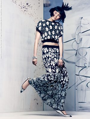 Sasha Pivovarova Xiao Wen Ju for US Vogue November 2013 photo shoot by Craig McDean 007