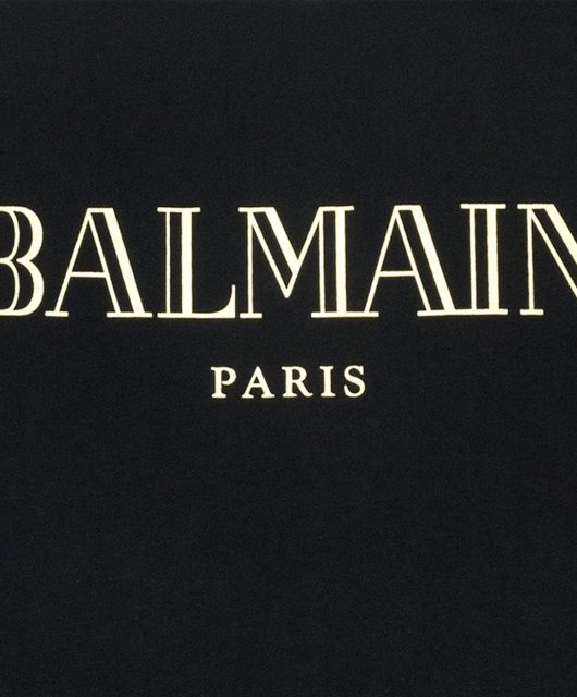 balmain black t shirt close up