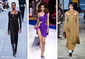 fall winter 2019 2020 fashion trends dresses with cutouts