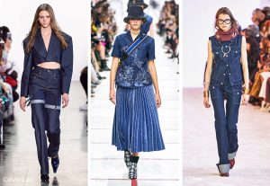 fall winter 2019 2020 fashion trends indigo denim on denim looks