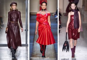 fall winter 2019 2020 fashion trends leather dresses