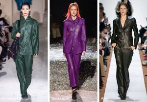 fall winter 2019 2020 fashion trends leather suits