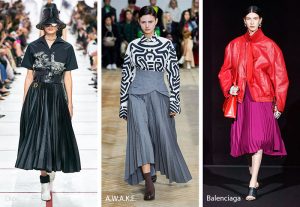 fall winter 2019 2020 fashion trends pleated skirts