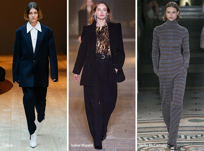 Paris Fashion Week fall 2017 fashion trends feminine pantsuits