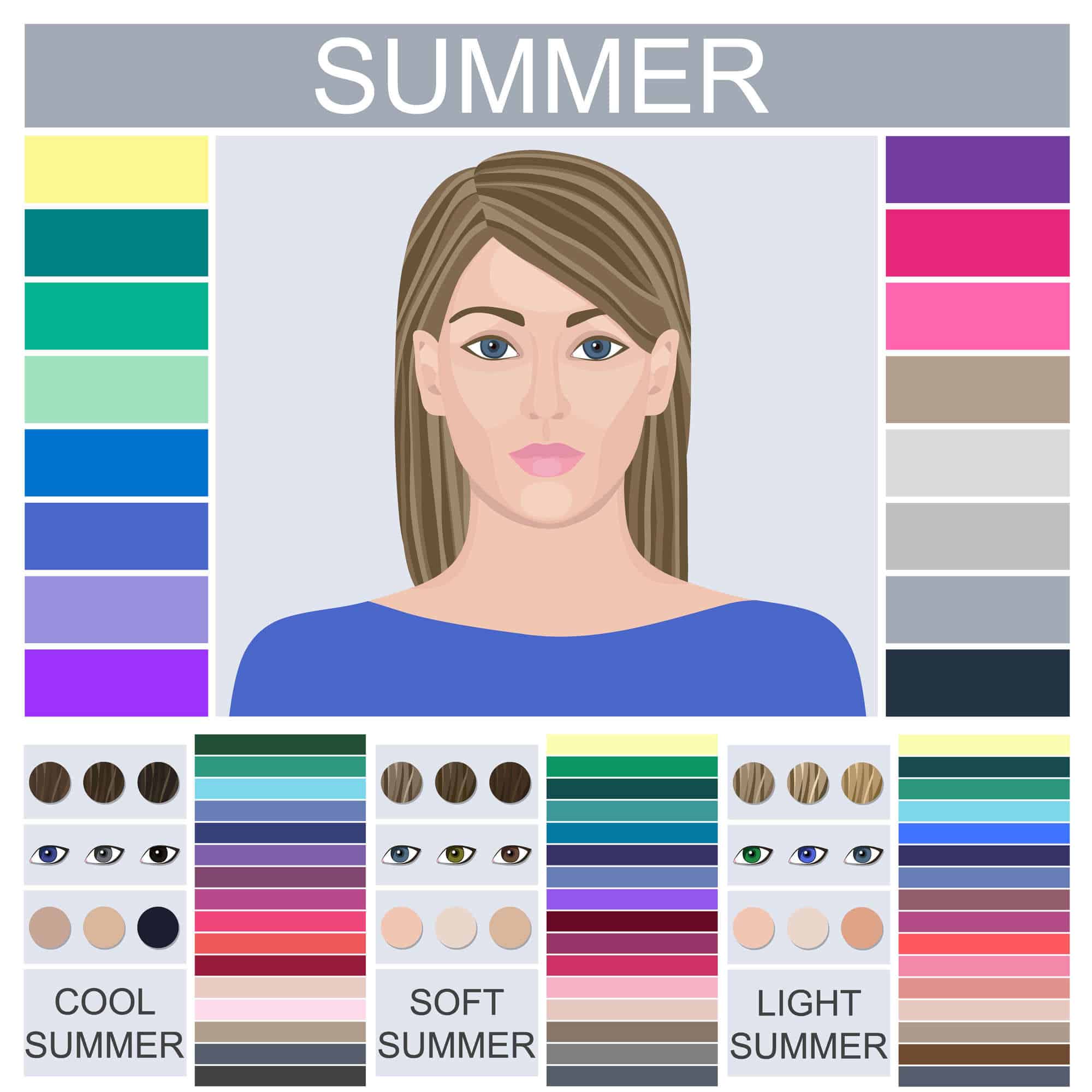 Summer type skintone
